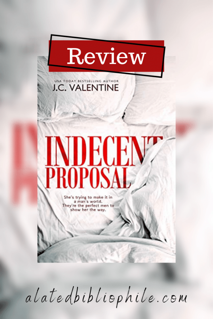 pinterest image indecent proposal cover with the words review and alatedbibliophile.com