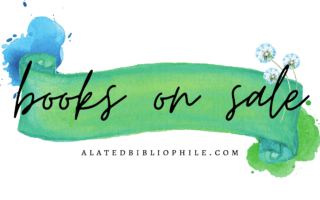 books on sale banner with watercolors and dandelions